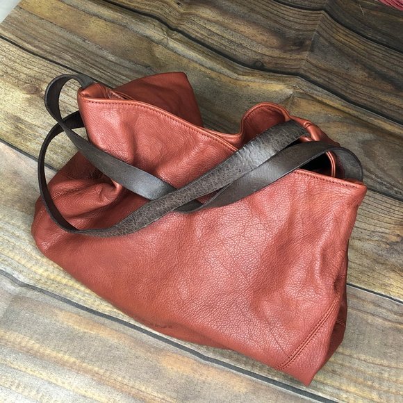Dimoni Handbags - Dimoni Pebbled Leather Oversized Shoulder Bag